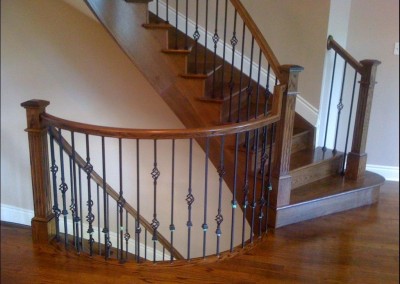 Custom Curved Oak Staircase